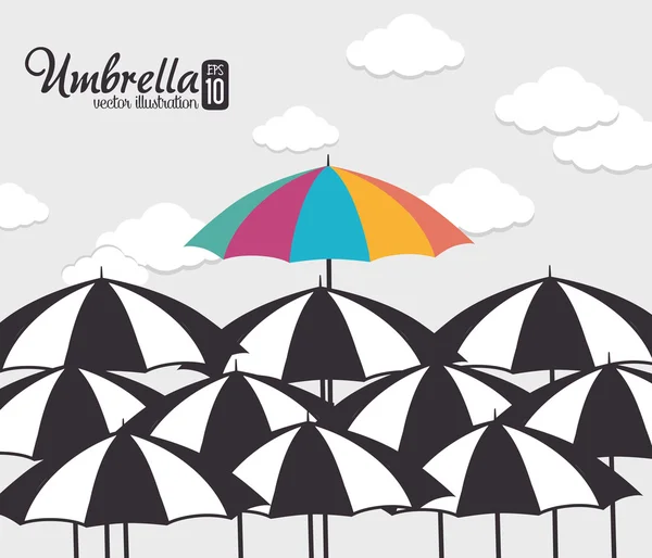 Ombrello design, illustrazione vettoriale . — Vettoriale Stock