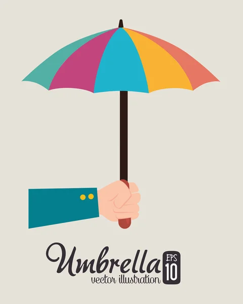 Conception de parapluie, illustration vectorielle . — Image vectorielle