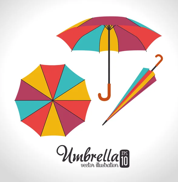 Conception de parapluie, illustration vectorielle . — Image vectorielle