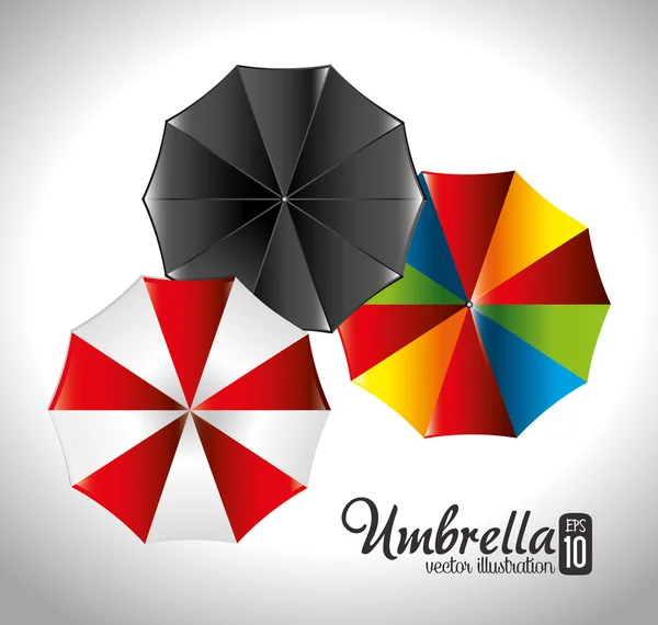 Conception de parapluie, illustration vectorielle . — Image vectorielle