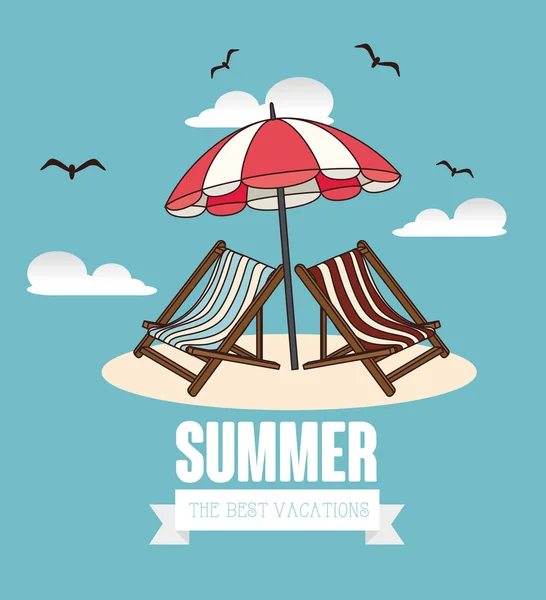 Summer design, vector illustration. — Stock Vector