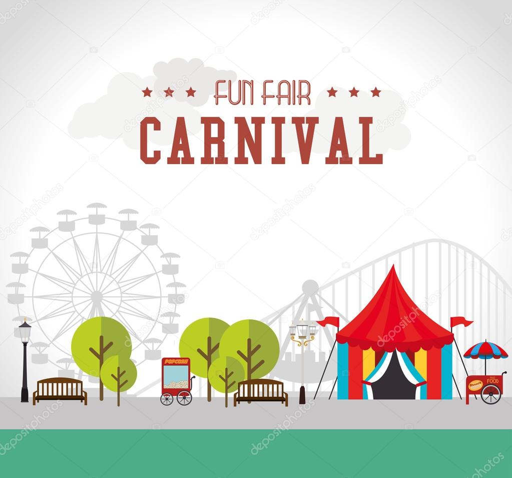 Carnival design over white background vector illustration