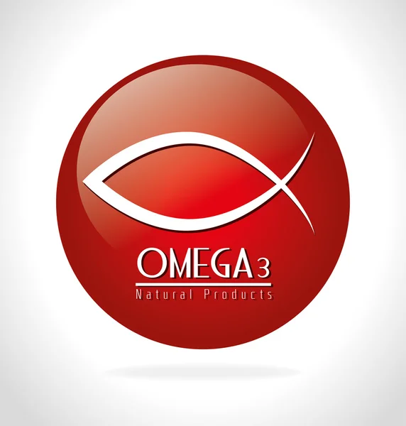 Omega design, vektor illustration. — Stock vektor