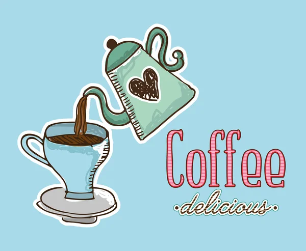 Délicieux café — Image vectorielle