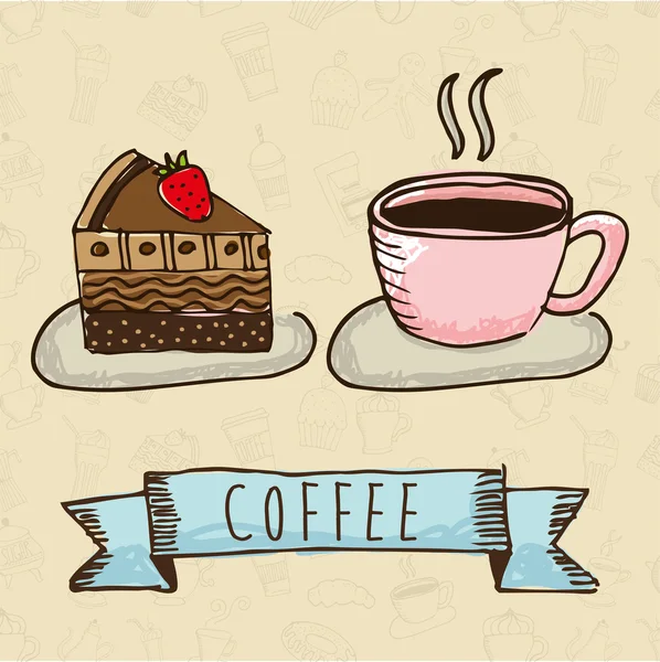 Delicioso café — Vector de stock