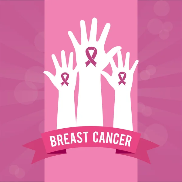 Breast cancer — Stock Vector