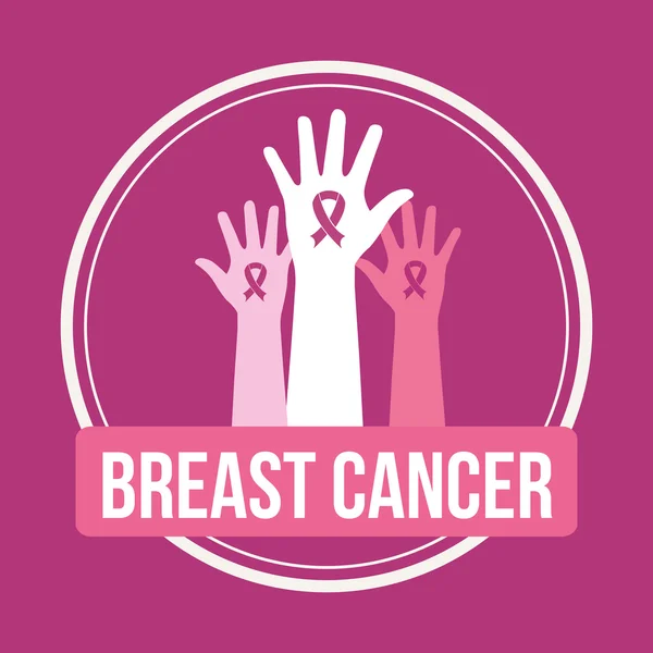 Breast cancer — Stock Vector