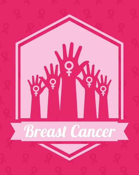 Breast cancer — Stock Vector