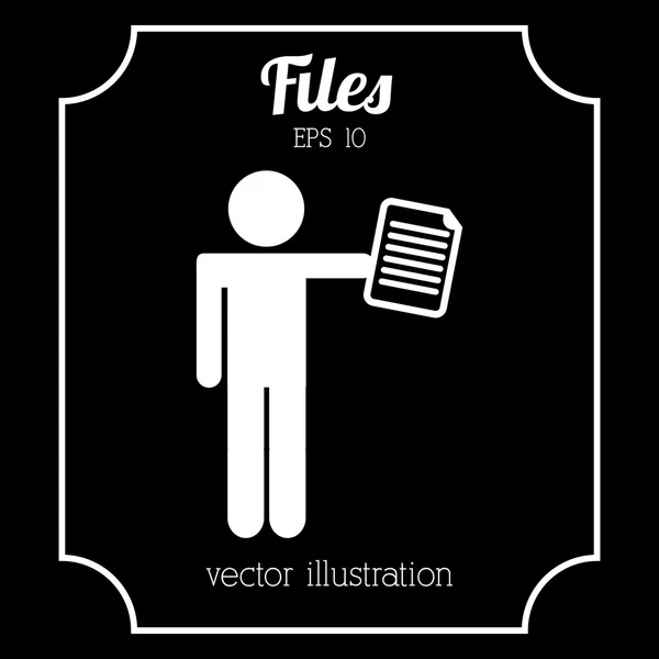 Icono de archivos — Vector de stock