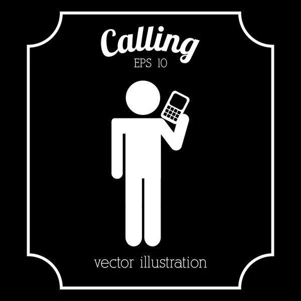 Man calling — Stock Vector
