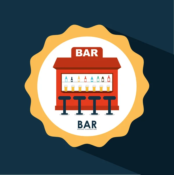 Иконка бар — стоковый вектор