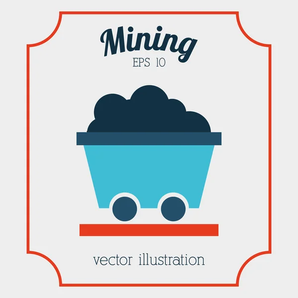 Icono minero — Vector de stock