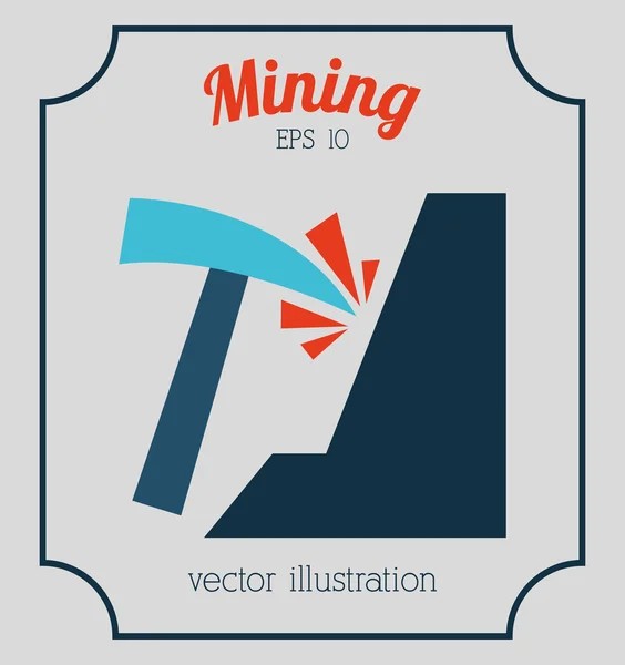 Icono minero — Vector de stock