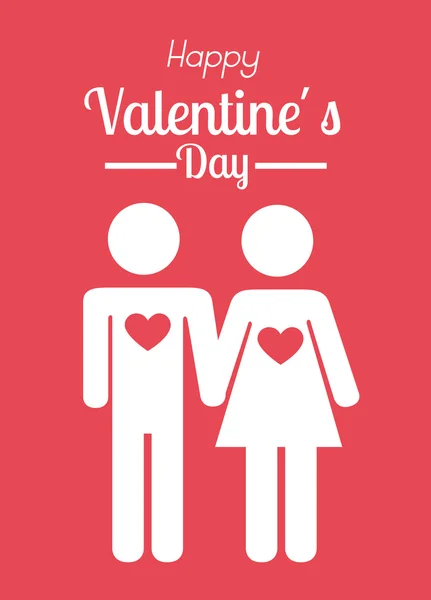 Valentines day design, vector illustration. — Stock Vector