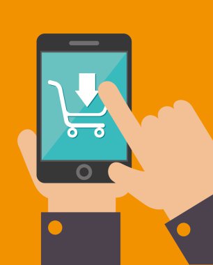 Tasarım alışveriş, illüstrasyon vektör.