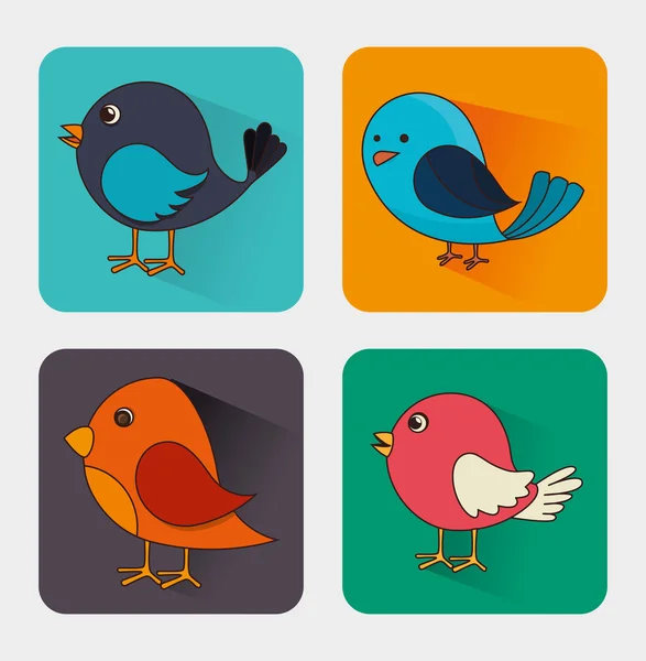 Diseño de aves, ilustración vectorial . — Vector de stock