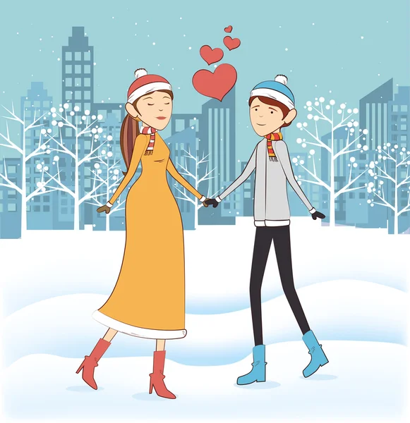 Winter ontwerp, vectorillustratie. — Stockvector