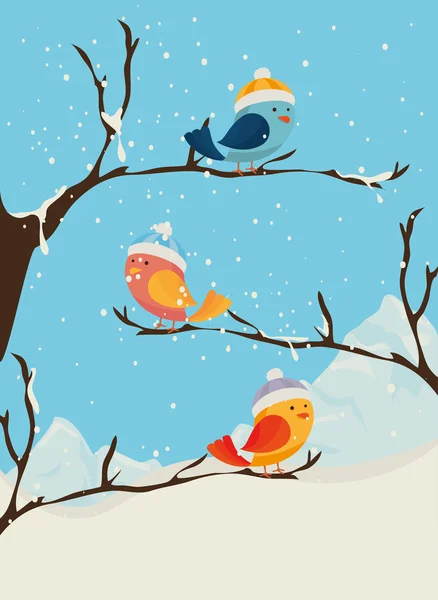 Winter ontwerp, vectorillustratie. — Stockvector