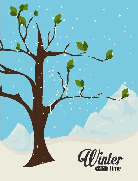 Winter ontwerp, vectorillustratie. — Stockvector