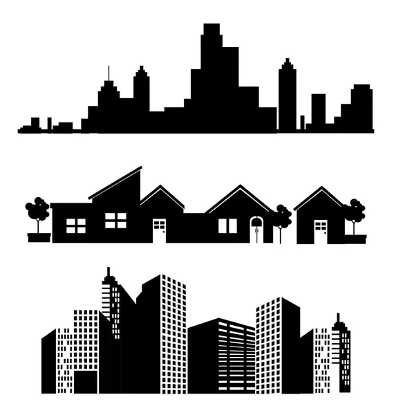 Ilustrasi desain perkotaan - Stok Vektor