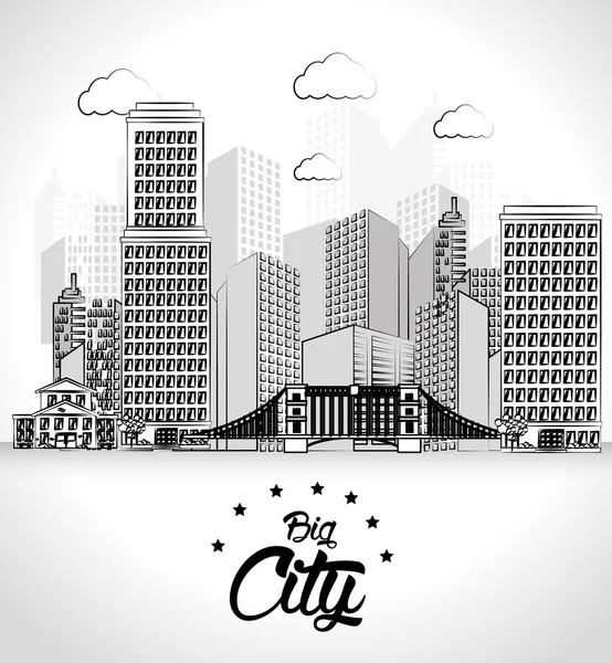 Urban design illustration — Stock Vector