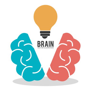 Beyin tasarım, vektör çizim.