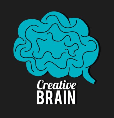 Beyin tasarım, vektör çizim.