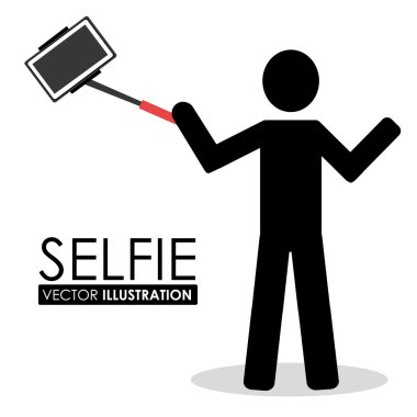 Selfie tasarım, vektör çizim.