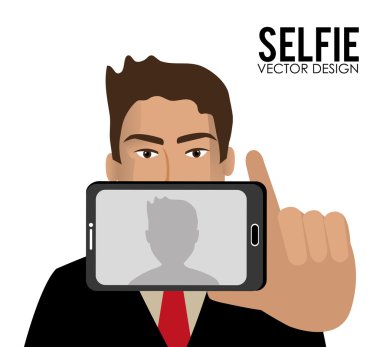 Selfie tasarım, vektör çizim.