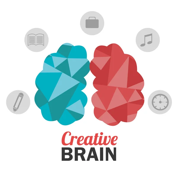 Brain design, vector illustration. — Stock Vector