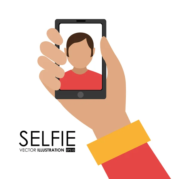 Selfie ontwerp, vectorillustratie. — Stockvector