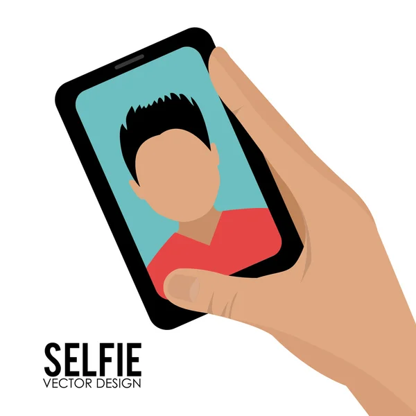 Selfie ontwerp, vectorillustratie. — Stockvector