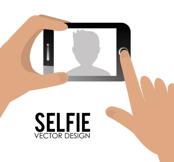 Selfie ontwerp, vectorillustratie. — Stockvector