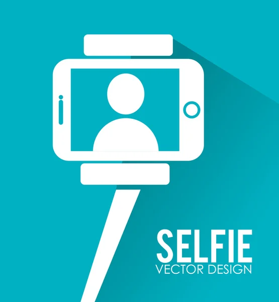 Selfie design, illustrazione vettoriale . — Vettoriale Stock