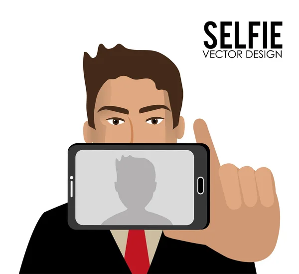 Selfie design, illustration vectorielle . — Image vectorielle