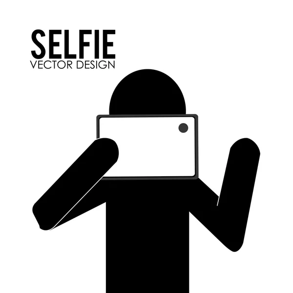 Desain selfie, ilustrasi vektor . - Stok Vektor