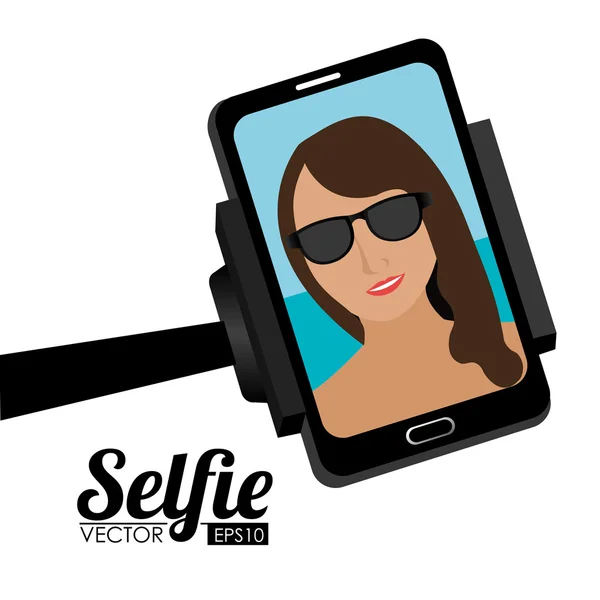 Diseño selfie, ilustración vectorial . — Vector de stock