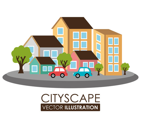Urban design, vector illustration.