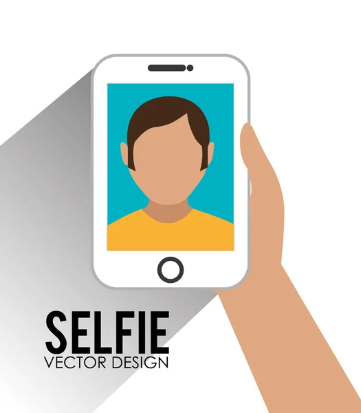 Selfie design, illustrazione vettoriale . — Vettoriale Stock