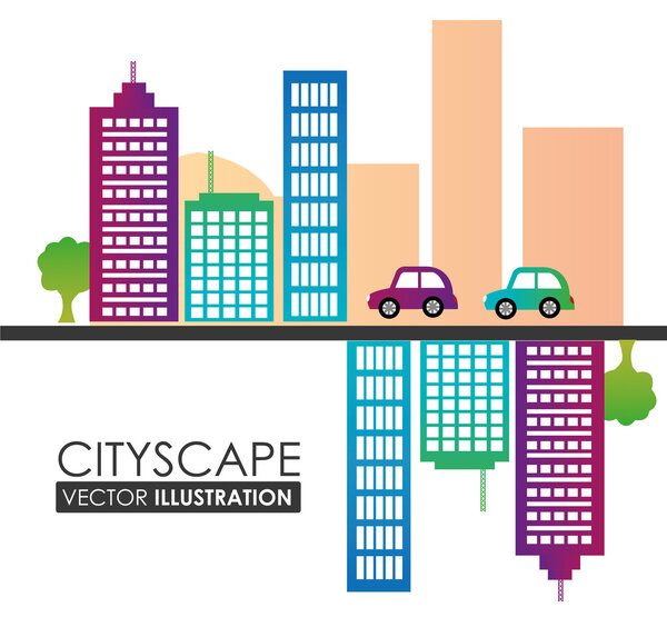Urban design, vector illustration.