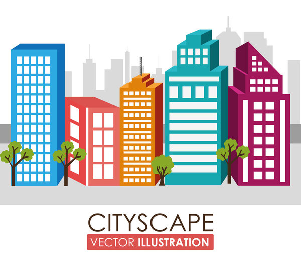 Urban design, vector illustration.