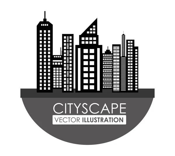 Urban design, vector illustration. — Stock Vector