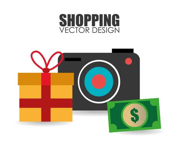 Vásárlás tervezése, vektoros illusztráció. — Stock Vector