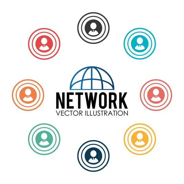 Social network design, vector illustration. — Stock Vector