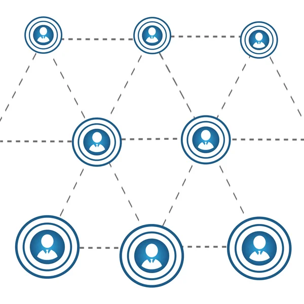 社会网络设计、 矢量图. — 图库矢量图片