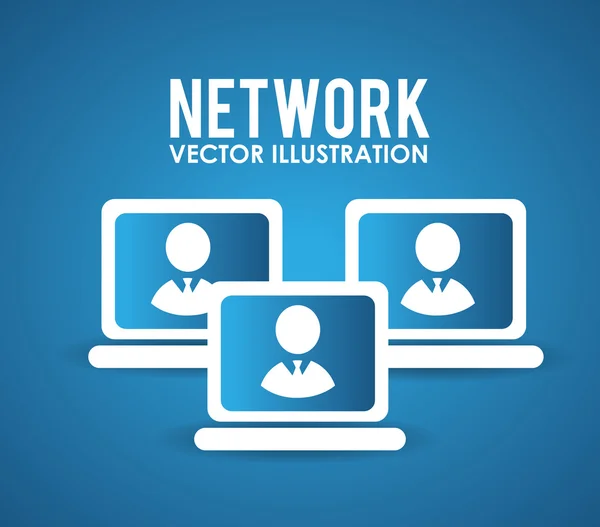 Sosyal ağ tasarımı, vektör çizim. — Stok Vektör
