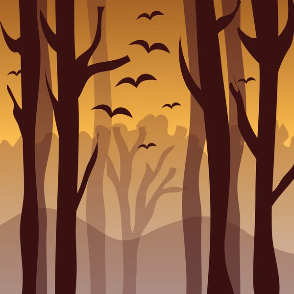 Diseño forestal, ilustración vectorial . — Vector de stock