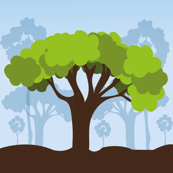 Diseño forestal, ilustración vectorial . — Vector de stock