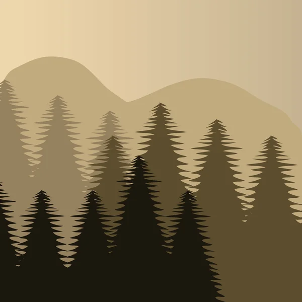 Design forestier, ilustrație vectorială . — Vector de stoc