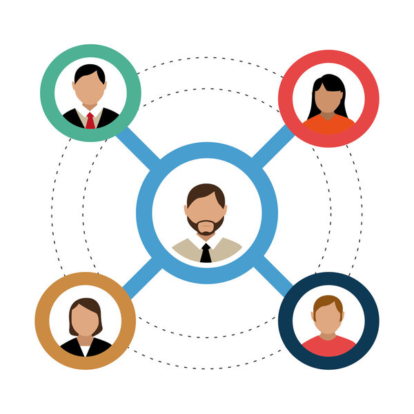 Social network design, vector illustration.